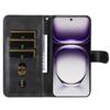 For Oppo Reno12 5G (Global) Case Zipper Pocket Leather Phone Stand Cover