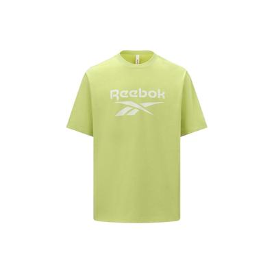 Reebok Logo Print Klassisches Sportliches Freizeit Rundhals Kurzarm T-Shirt Unisex Oberteile Grün 24SRM409UG01