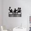 Metal Sports Medal Holder Wall Mount Display Rack Custom Player Name Plate Artistic Home Decor