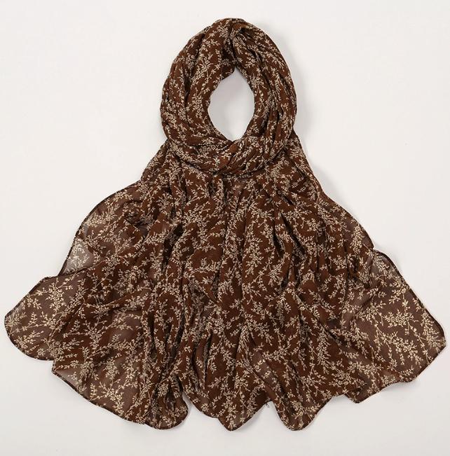 Korean Style Luxury Women Spring And Summer Metallic Daisy Flower Long Scarves Pashmina Female Shawl Hijab