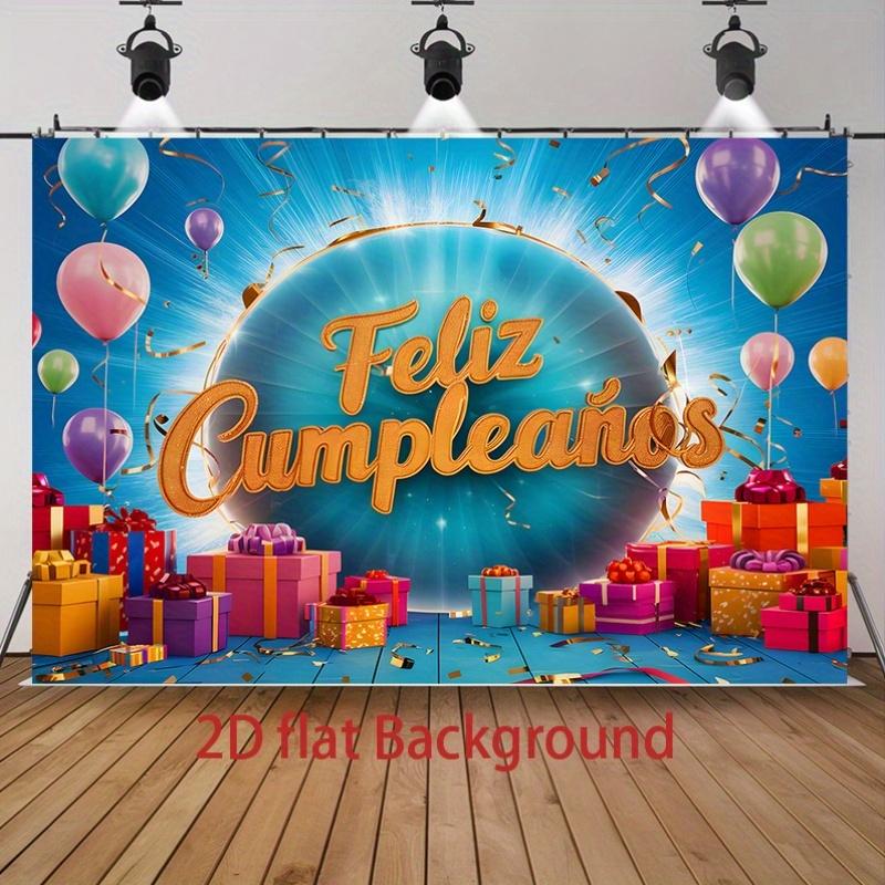Geburtstagsparty Hintergrund Buntes Polyester Banner Fotokabinen Dekoration 103