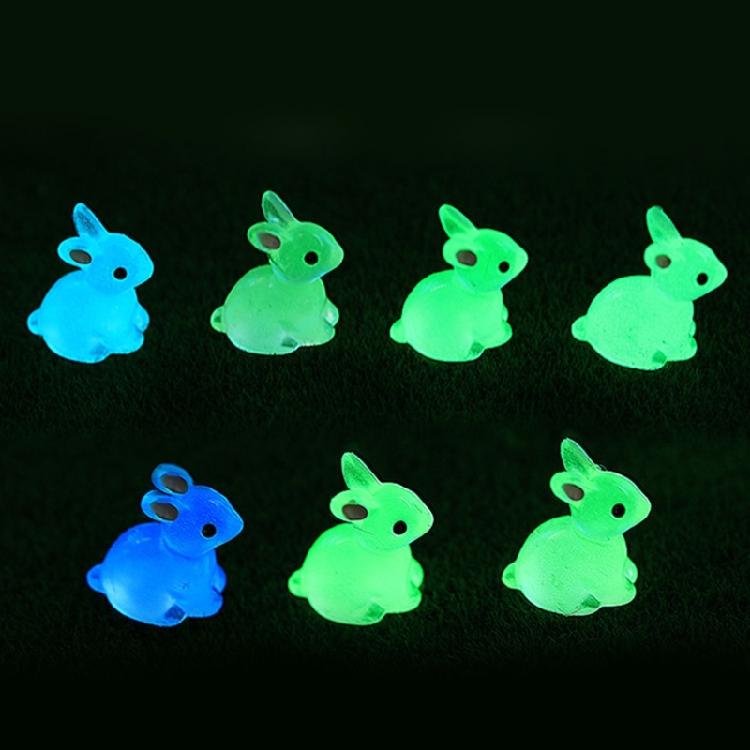 Soft Glowing Rabbits Miniatur Night Glowing Bunnies for Creating Miniature Figurines Home Decorations 20PCS