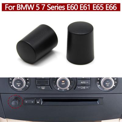 Car Dashboard Multimedia Audio Radio Volume Rotary Control Knob Switch Button Cap For BMW 5 7 Series E60 E61 E65 E66 2004-2007