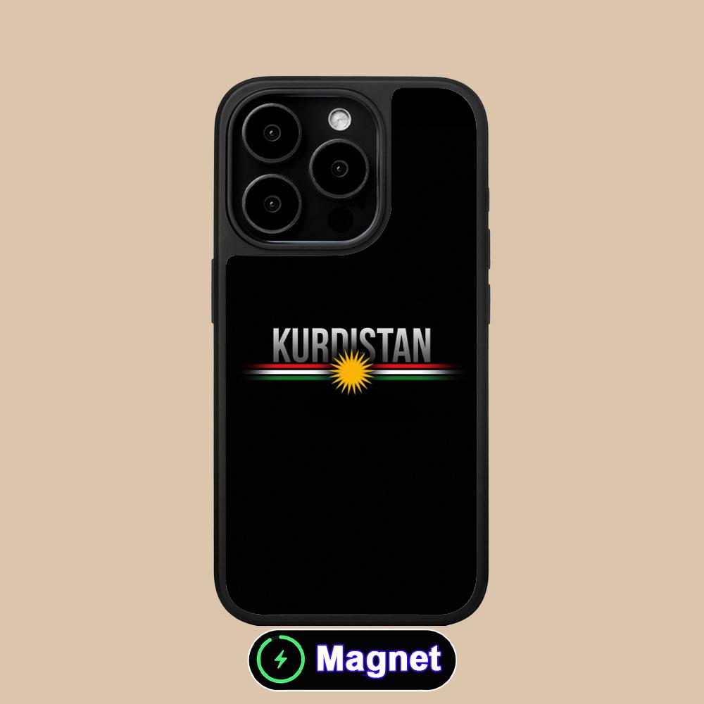 Kurdistan Flag Matte Surface Magsafe Mobile Phone Case for iPhone 17 16 15 14 13 12 11 Air Pro Max Plus Colorful Cover