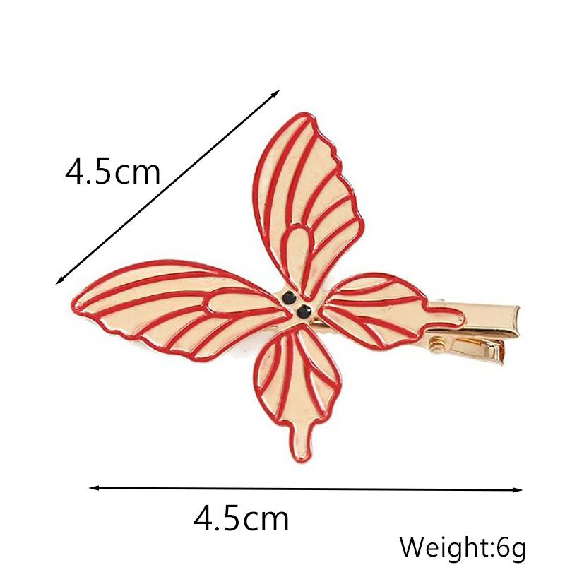 1 Stück Farbe Zufällig Neue Entenschnabelspange Schmetterling Legierung Haarspange Süßes Kinder Mädchen Haaraccessoire Haarspange Seitenclip