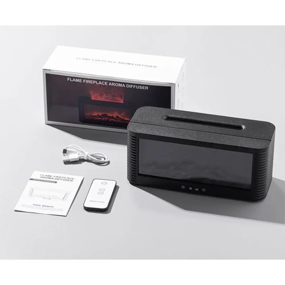 Cozy Atmosphere Flame Diffuser Remote Control Flame Aroma Diffuser Realistic Flame Effect 7 Soothing Light Modes