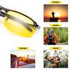 Polarisierte Nachtfahrbrille Blendschutz Nachtbrille Brille Gelb getönt UV400 Augenschutz Fliegerbrille