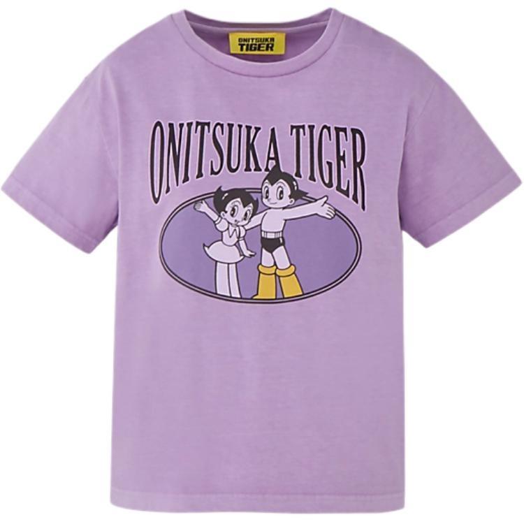 (WMNS) Onitsuka Tiger x Astro Boy Printed Short Sleeved Top  Purple  Women s 2182B558-500 L