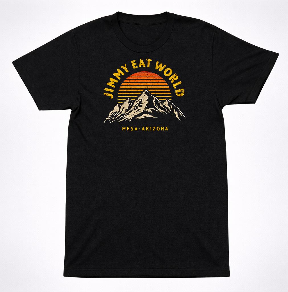 Jimmy Eat World Mesa Arizona Sunset T-Shirt Emo Alternative Indie Rock Band Tee S разноцветный