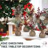 26/30CM Artificial Christmas Tree Table Decoration Simulation Red Berries Pinecone for Home Office Decor 2025 New Year Gift