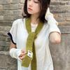 Slim Neck Tie Letter Neckerchief Fashion Y2K Knitted Long Scarves  Winter/Autumn