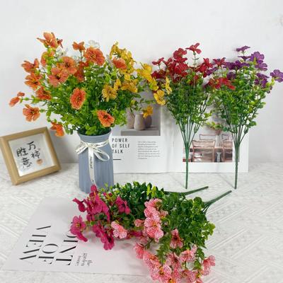 Simulation 7 Fork Eucalyptus Violet Simulation Plant Artificial Flower Bouquet Indoor And Outdoor Decoration