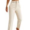 Pantaloni Eleganti da Donna a Vita Alta Gamba Dritta per Completo da Ufficio