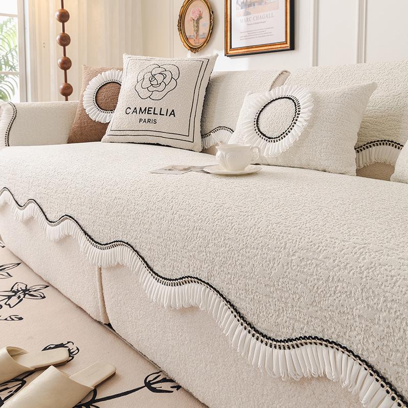 

Новая французская ретро подушка для дивана универсальная для всех сезонов, нескользящая и устойчивая к царапинам от кошек, подушка для сиденья дивана специальной формы, ткань-подкладка, полотенце 70*70cm