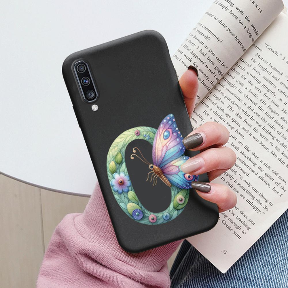 Colorful Letter Love Flower Butterfly Phone Case For Samsung Galaxy A50 A50S A06 A10 A11 A07 Girls Shell Shockproof Bumper Cover