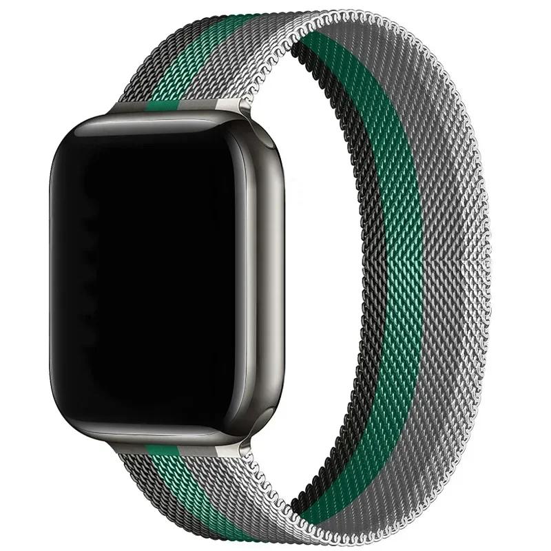 Magnetic Loop Strap For Apple watch Band 44mm 40mm 45mm 41mm 42mm 38mm Stainless Steel Bracelet iWatch Series Ultra 9 8 SE 7 6 5