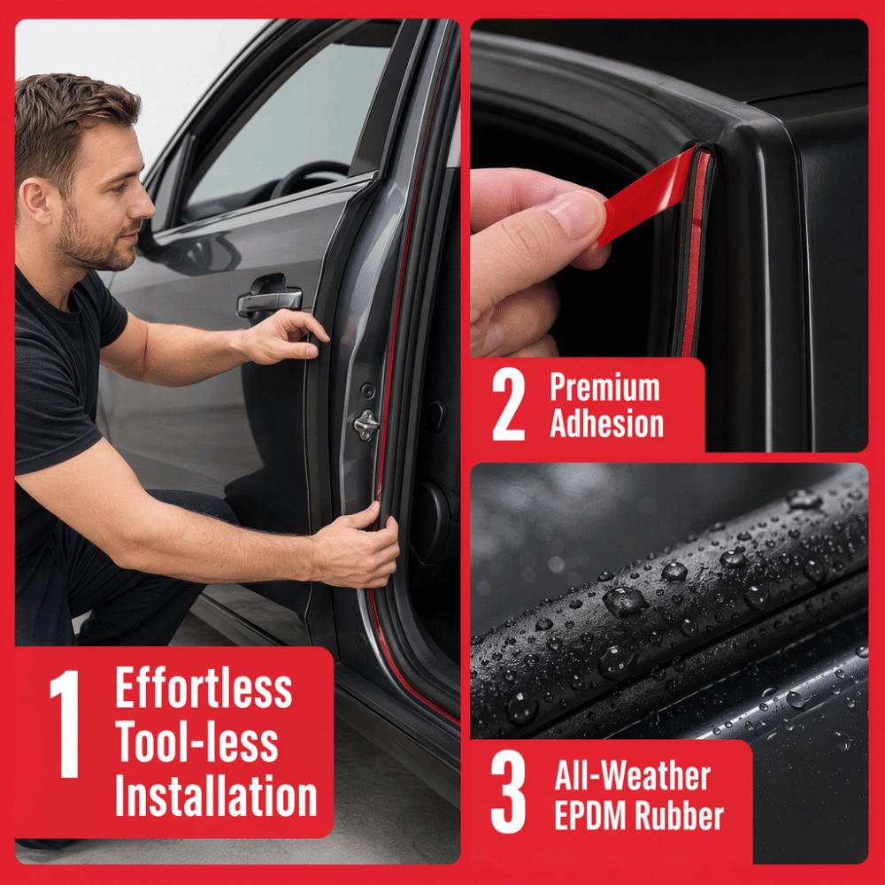 4M Car Weather Strip EPDM rubber Light Gap Block Strip for Car / Truck / SUV Body Kit Refit