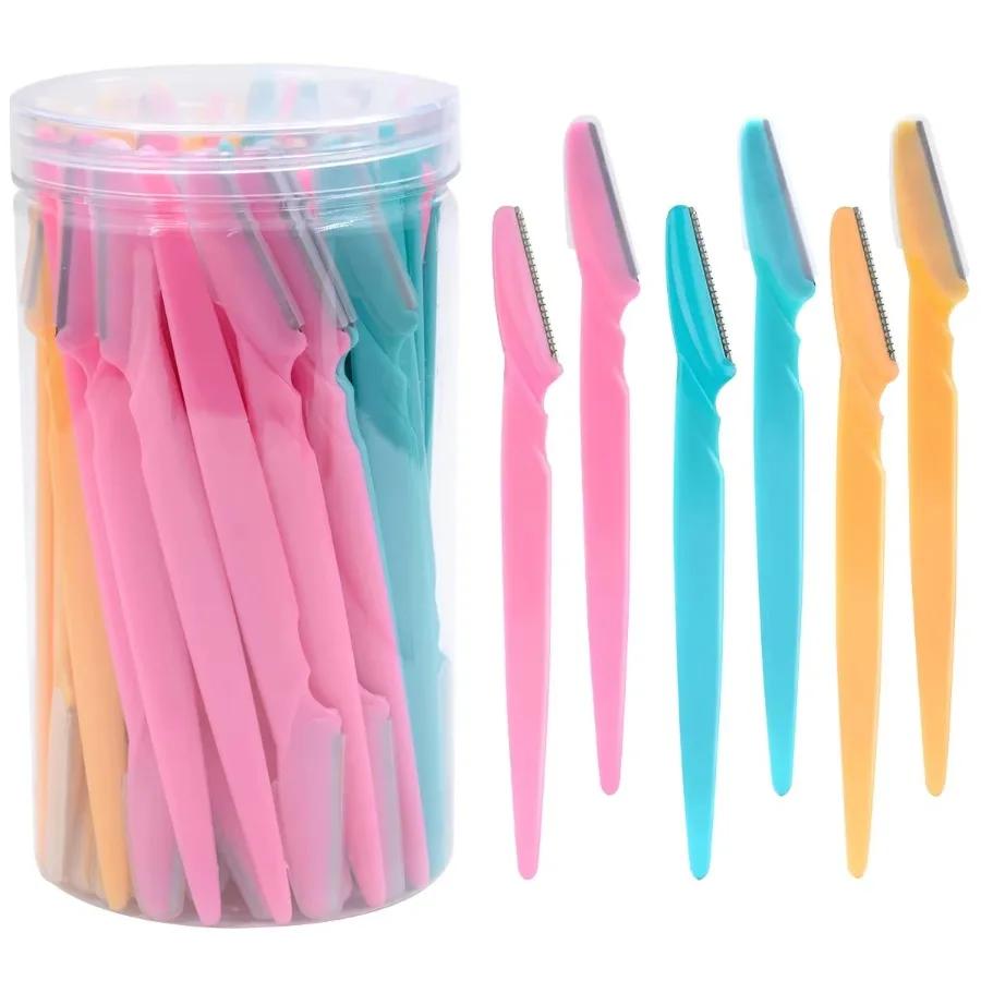 Wholesale 30 Pcs/Bottle Tlrimming Tools for Hair Removal  Razors In Container - Idea Safe - Bladed Eyebrow  Facial and Eye Brow