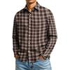 Men's Long Sleeve Plaid Button Down Shirt for Casual Everyday Wear