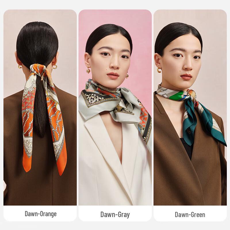 WENSLI Women's Dawn Mulberry Silk Square Scarf