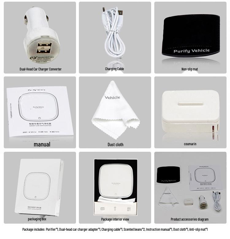 Solar-Powered Car Air Purifier: Eliminates Odors & PM2.5