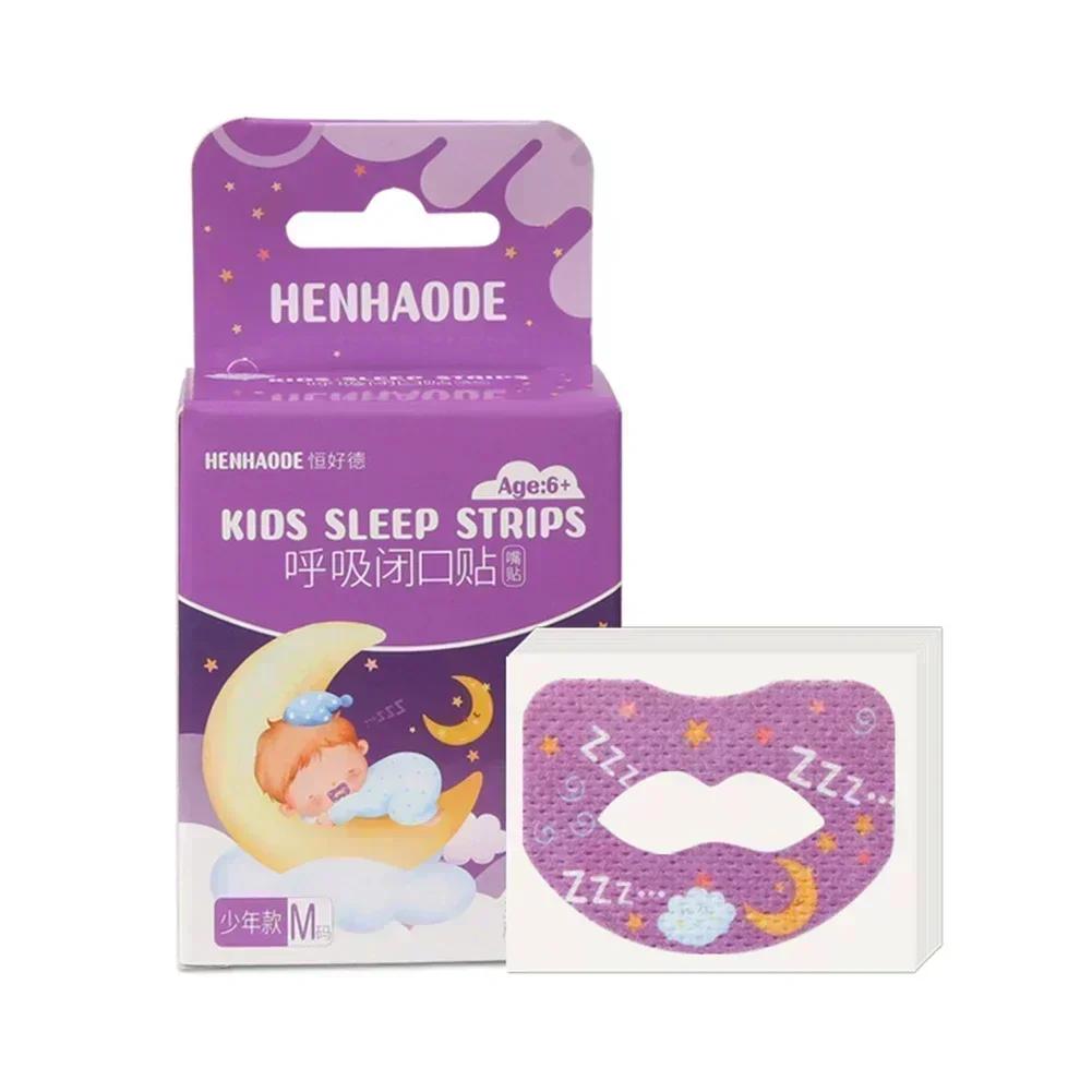 30Pcs/Box Anti-Snoring Stickers for Children Adult Night Sleep Lip Nose Breathing Improving Patch Mouth Correction Sticker Tape