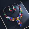 2026 New European and American Alloy Atmospheric Necklace Earrings Two-piece Bridal Dress High Jewelry Set 2026