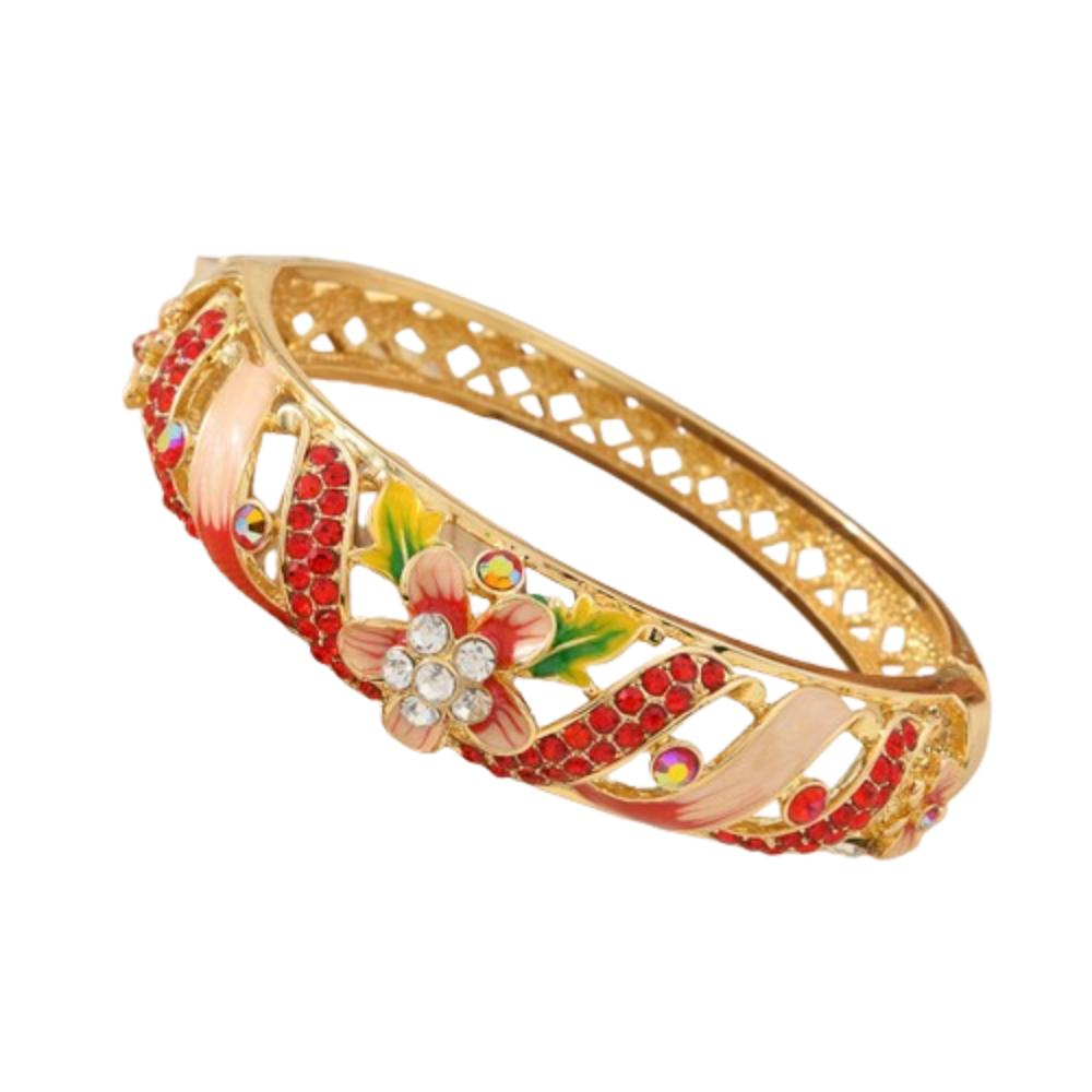 Doppelarmreif Hohlblumenarmreif Chinesisches Damen-Armband Schmuck Geschenke