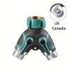 2-Way Hose Splitter with 2 Valves,  Water Pipe Diverter Double Outlet Y Connector with Individual Shut Off Valve,Suitable for Outdoor Garden Watering