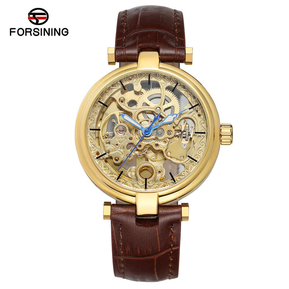 FORSINING Men's Fashion Carved Hollow Fully Automatic Waterproof Mechanical Watch