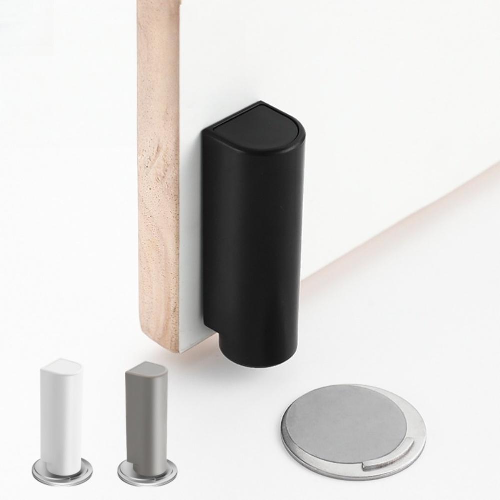 Indoor Invisible Magnetic Door Stopper with Weighted For Floor Base No Drilling Needed Quiet Operation for Secure Door Holding