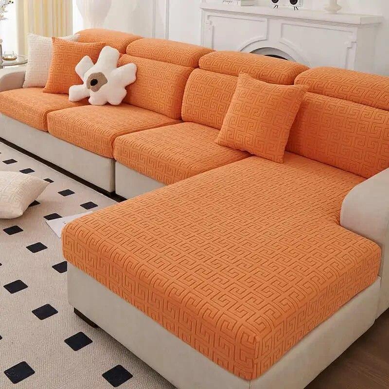 Geometrischer Ecksofa-Sitzbezug, L-förmiger Couch-Kissenbezug, Möbelschutz, Heimdekoration