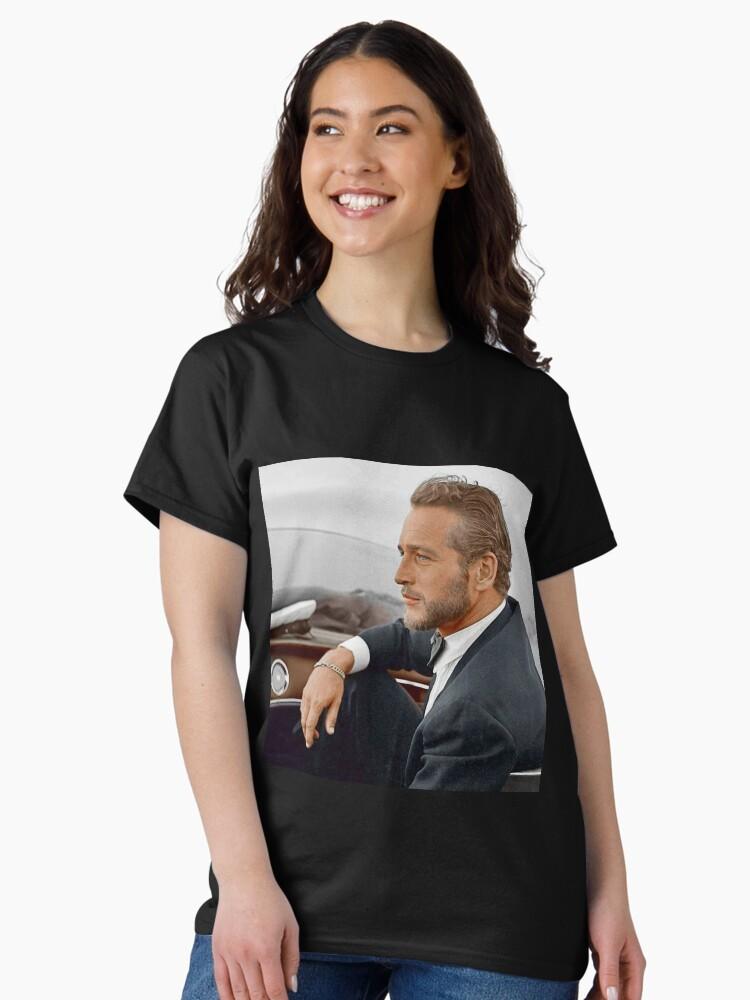 Dean Martin Hand colored picture of Paul Newman. Classic T-Shirt