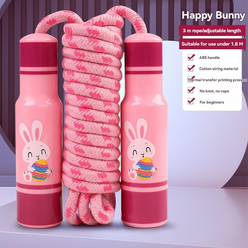New Children Adjustable Cotton Jump Ropes Sport Fitness Lovely Cartoon Skipping Handle Fillet Design Outdoor Sports Exercise Toy
