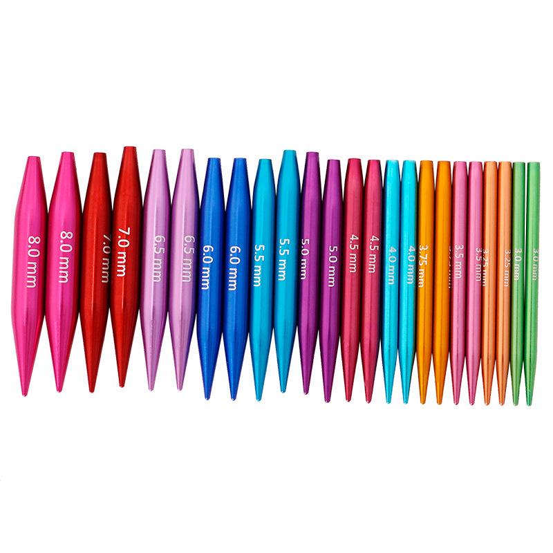 Aluminum Knitting Tools: Detachable 5.5cm Circular Sweater & Sleeve Needles Set