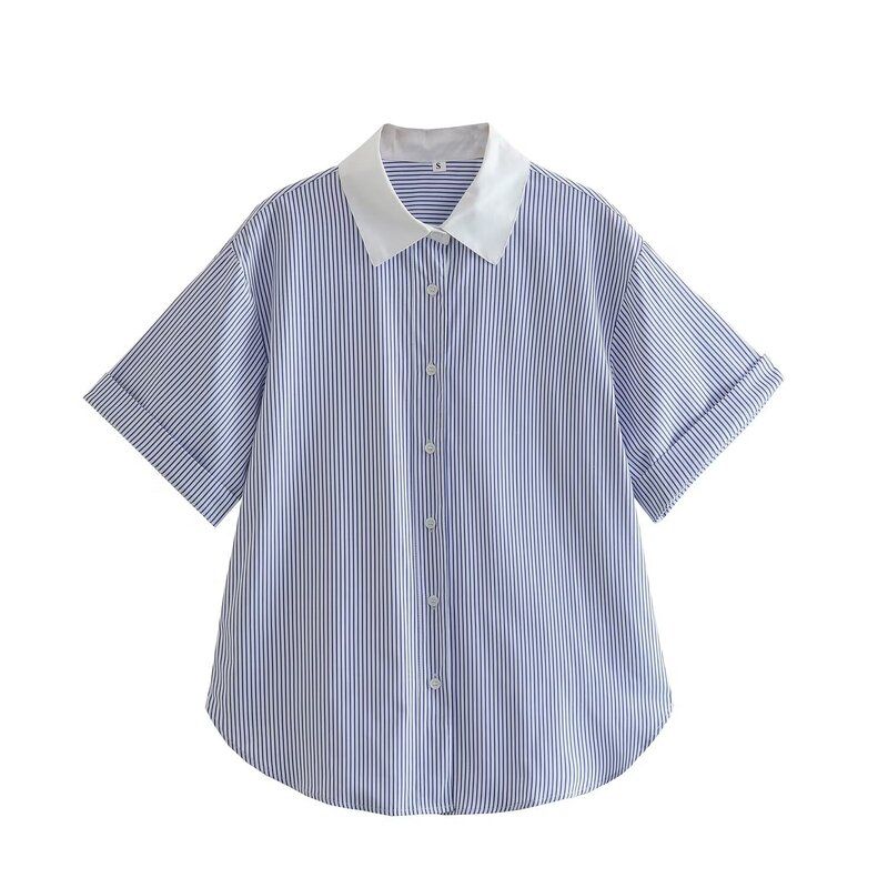 Minority Fashion Casual Stripes 3-Color Short Sleeve Shirt