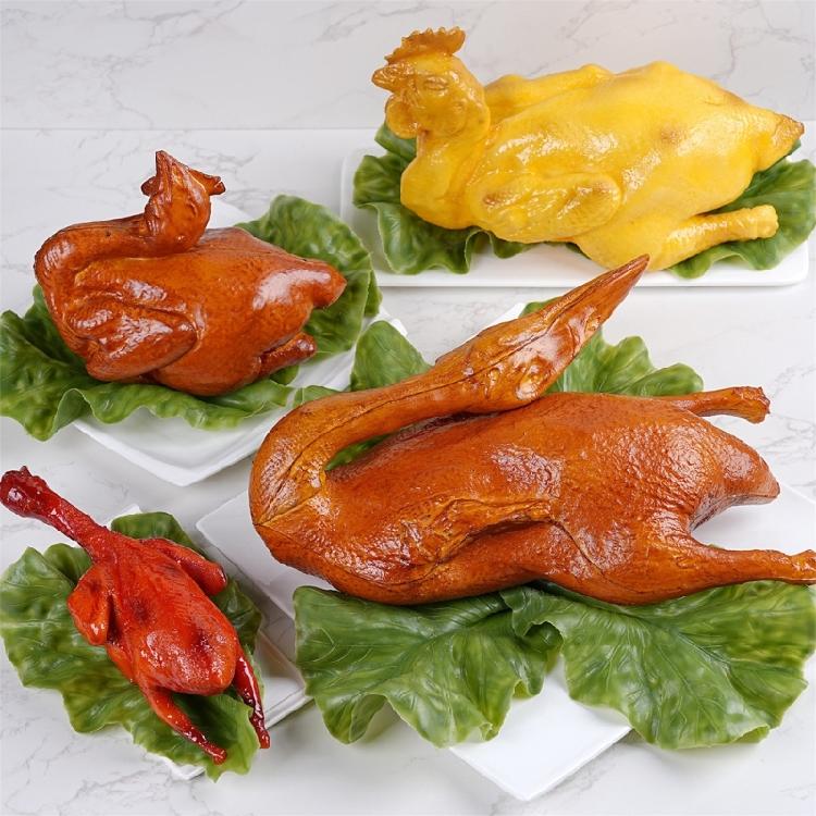 Realistic Roast Duck Model Artificial Roasted Chicken Realistic Sliced Boiled Chicken For Restaurant Display Photography