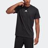 Adidas T Shirts Men's Black Crew Neck Moderate Straight Fit DT9955