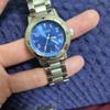 Used GUESS Quartz Watch Blue Dial Metal Band