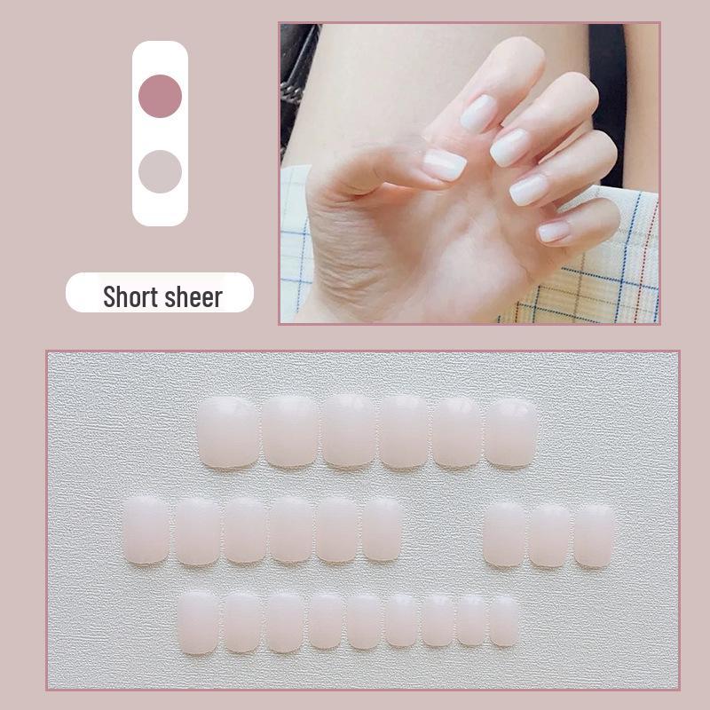 Red Xiaohongshu Style Fake Nails - 24 Piece Set