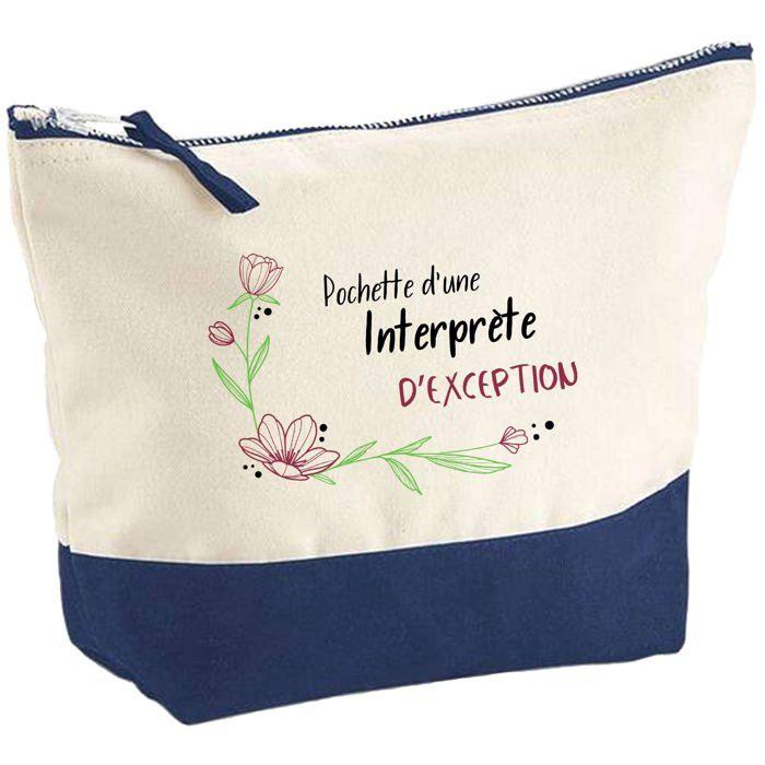 Trousse de maquillage - PLANETEE - Interprète d'exception - Grand format - Coton - Impression HD - Fabriquée en France