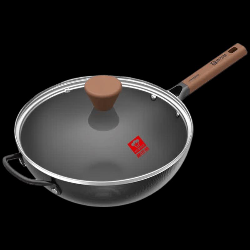 KOBACH 34cm Triple Rust-Proof Nitrided Iron Wok