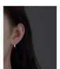 S925 Sterling Silver Women's Simple Korean Style Water Drop Stud Earrings for Sleeping