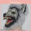 Beleuchtete Wolfskopfmaske mit Krallen für Halloween-Kostüm und Cosplay