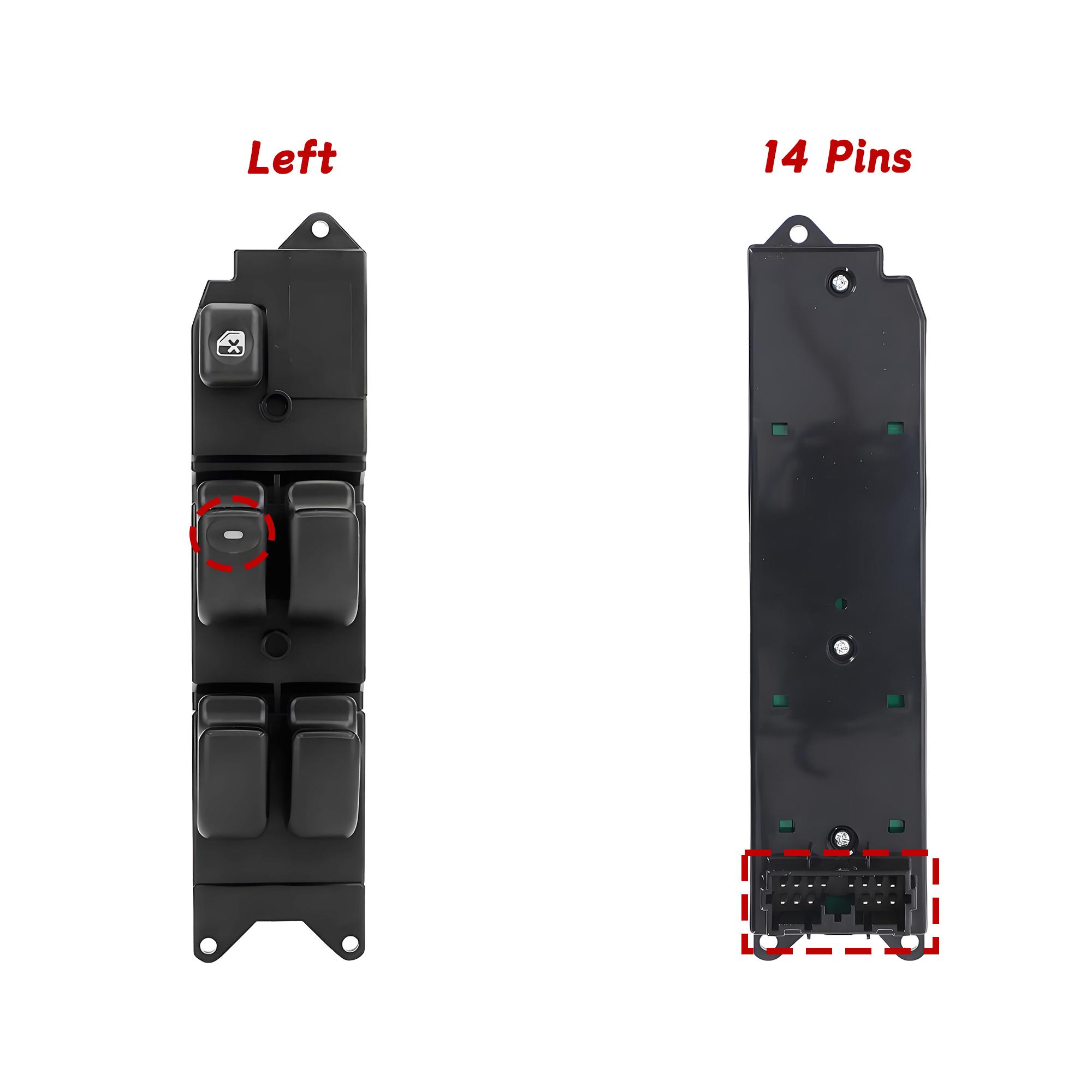 MR194826 For Mitsubishi Pajero Lancer Magnum 1990-2013,Master Power Window Control Switch Lifter Button MR260387 MR194829 Left-14Pins