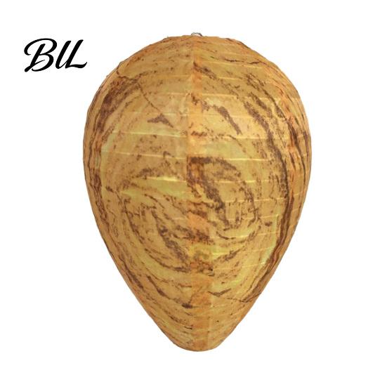 Fake Wasp Nest Decoy Hornet Hanging Repellent with Sturdy Loop Outdoor Insect Waterproof Bee Deterrent for Porch Patio Garden Decor And Control