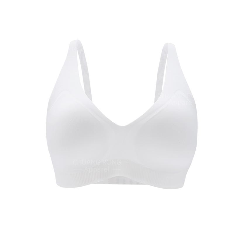 

No steel ring soft support women gather anti-sagging sexy back seamless underwear bra S белый