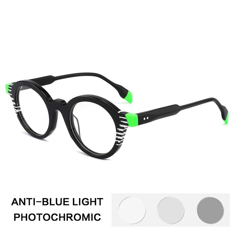 Designer Acetate Reading Glasses Men Anti Blue Light Myopia Prescription Glasses Women Luxury Brand Photochromic Eyewear