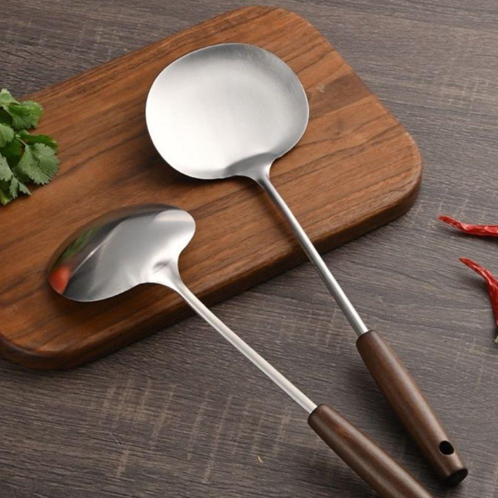 Mushroom Shape Kitchen Stir Fry Spoon Stainless Steel Cooking Spoon Cooking Spatula  Kitchen Tools