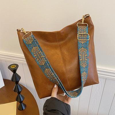 Γυναικεία Τσάντα Tote Μονόχρωμη Απλή Τσάντα Ώμου Δερματίνη Φερμουάρ Τσάντα Χειρός Μεγάλης Χωρητικότητας Καθημερινή Τσάντα Αγορών Πουγκί